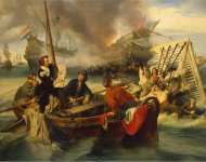 Dehoij J. Willem van de Velde Sketching a Sea Battle  - Hermitage